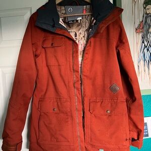Volcom Burnt Orange Hooded Jacket